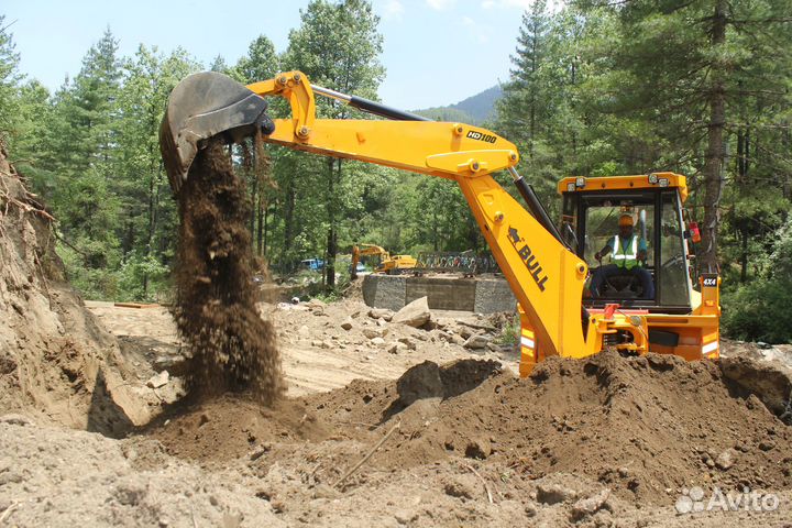 Экскаватор-погрузчик Bull HD100 Power Shift, 2023