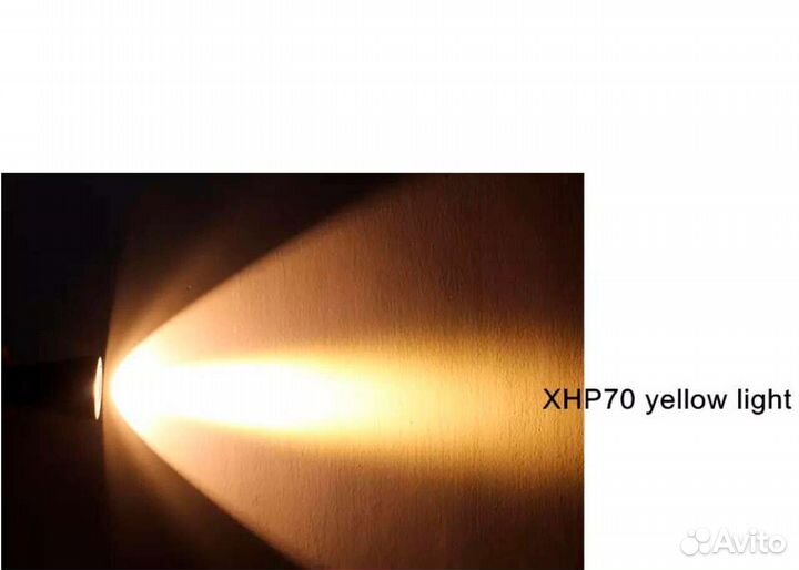 Фонарь для подводной охоты XHP 70, D170,желтый све