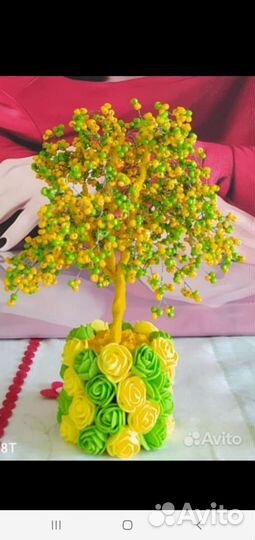 Цветы и деревья из бисера