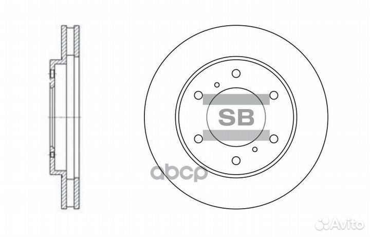 Диск тормозной Mitsubishi L200 05/pajero sport