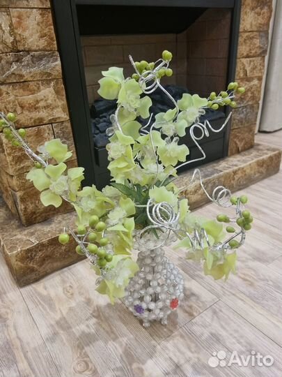 Цветок плетеный высота 53