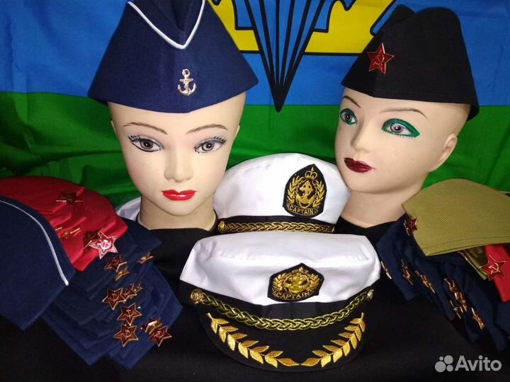 Солдатские головные уборы (пилотки,береты и т.д.)