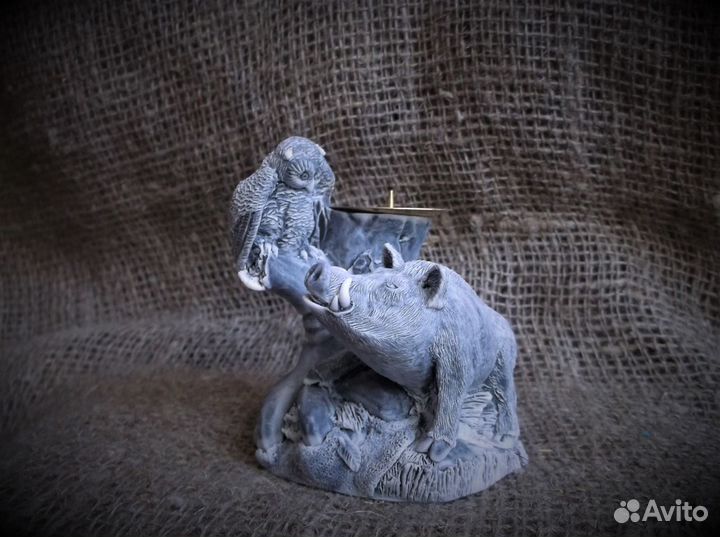 Подсвечник подарок охотнику статуэтка