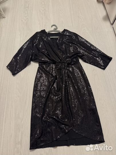 Платье женское черное в стразах