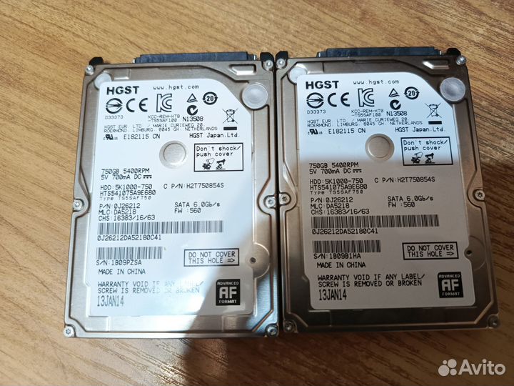 Жесткие диски для ноутбуков на 750 гб