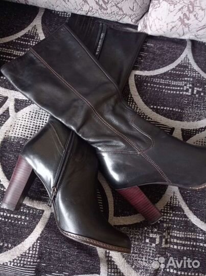 Сапоги осень весна женские на каблуке 38