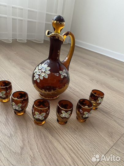 Рюмки с кувшином Богемия Рококо Чехия