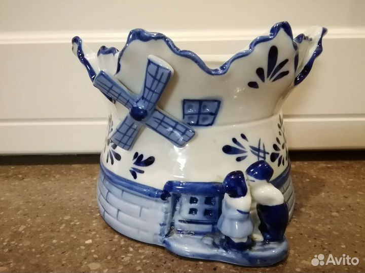 Подсвечник гжель,конфетница ежевика