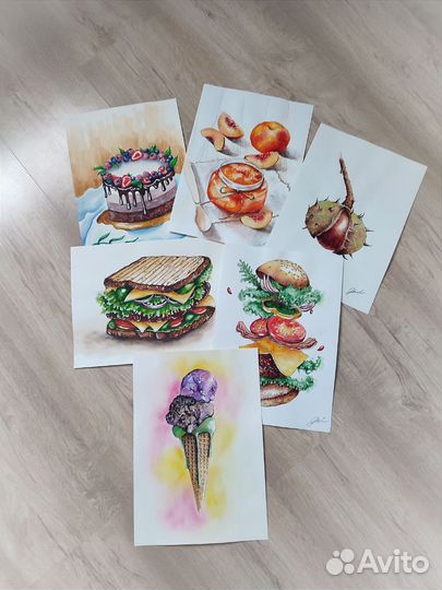 Рисунки в стиле скетчинг формат А4