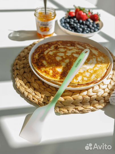 Лопатка силиконовая кухонная 27,5 см для блинов