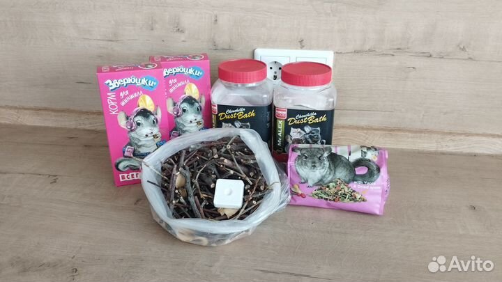 Корм, песок погрызушки для шиншиллы