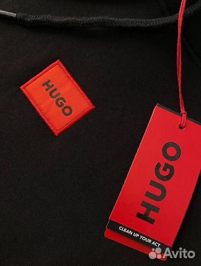 Худи Hugo Boss черная люкс