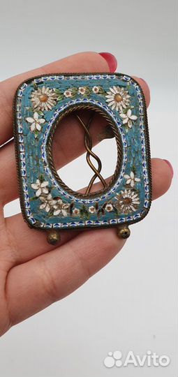 Рама рамочка для фото латунь, флорентийская моза