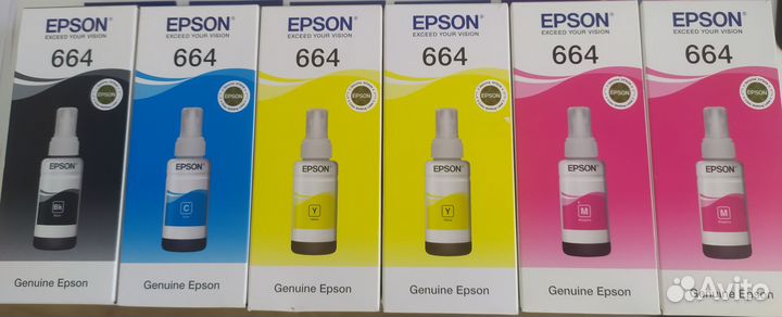 Чернила Epson 664 новые оригинальные