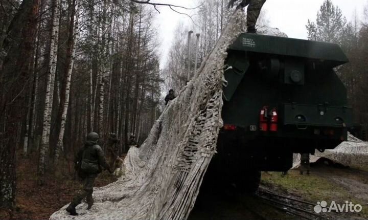 Маскировочная сеть (комплект) мкт-2С (снег) 12*18м