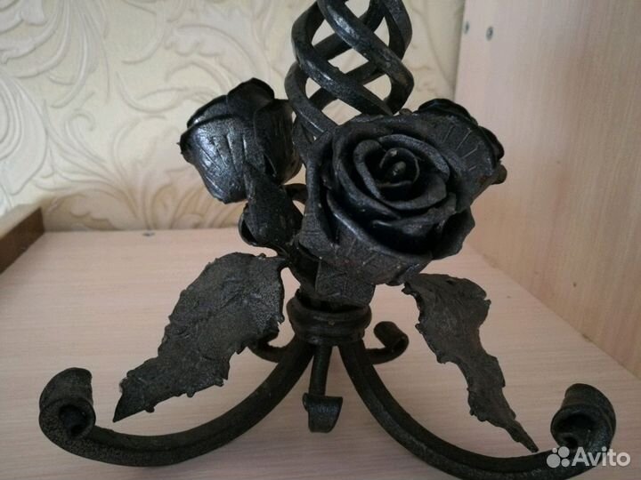 Подсвечник (канделябр) кованый