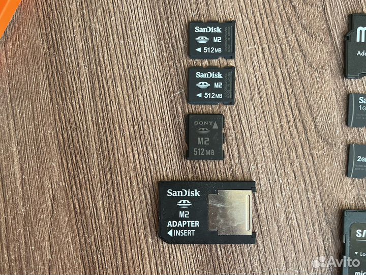 Карта памяти MicroSD, SD, M2, адаптер Sony PRO DUO