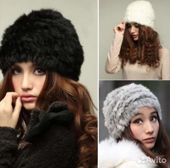 Шапка мех кролика