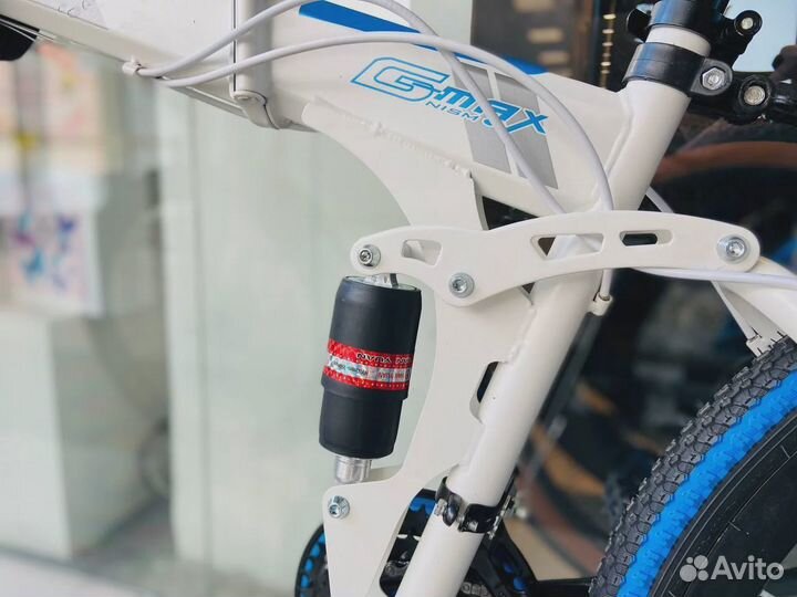 Премиум велосипед на спицах Green 26'' белый/синий