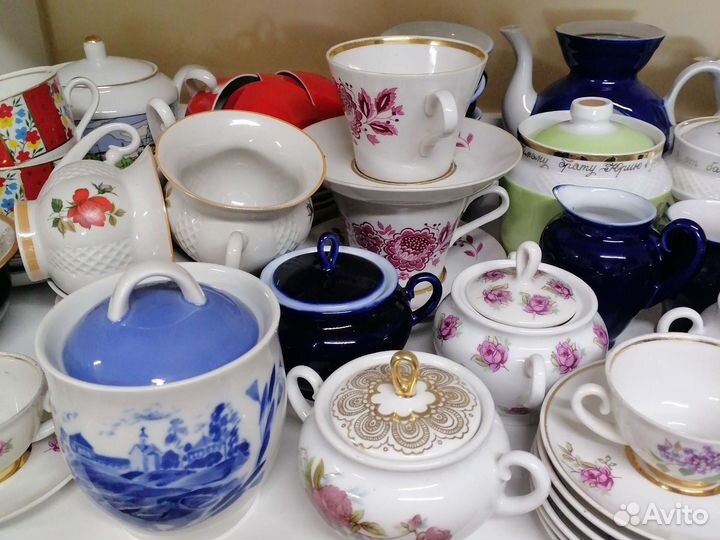 Фарфор СССР чашки, чайники, сахарницы