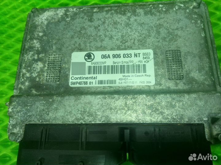 Блок управления двигателем эбу 1.6 BSE Octavia A5