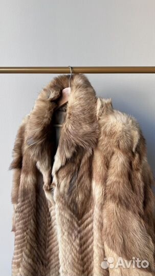Шуба винтажная из меха лисы