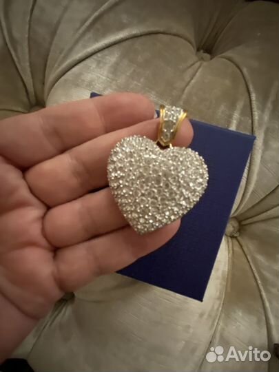 Подвеска в виде крупного сердца Swarovski