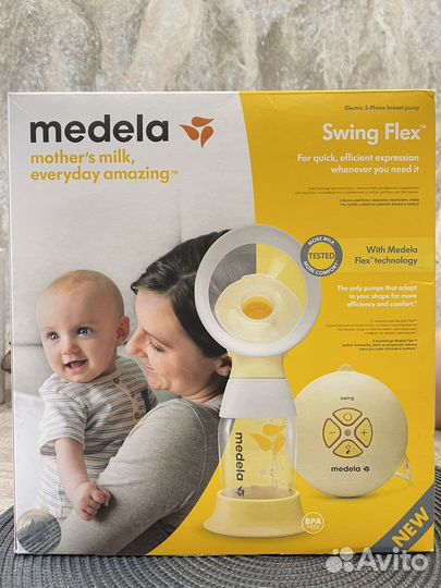 Молокоотсос medela swing flex электрический