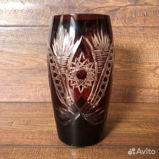 Ваза рубиновое стекло СССР