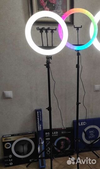 Кольцевая лампа 36 см. новая