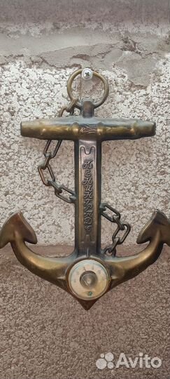 Чеканки медь, якорь термометр панно СССР