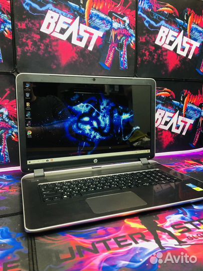 Игровой HP 17,3 i5-4gen 4gb видео 12gb озу SSD