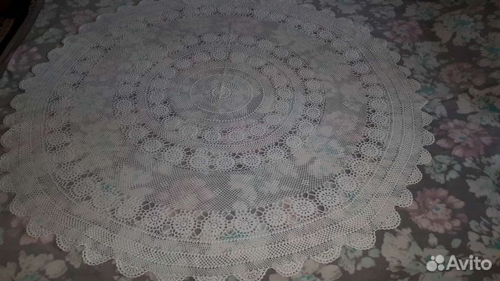Скатерть вязаная круглая