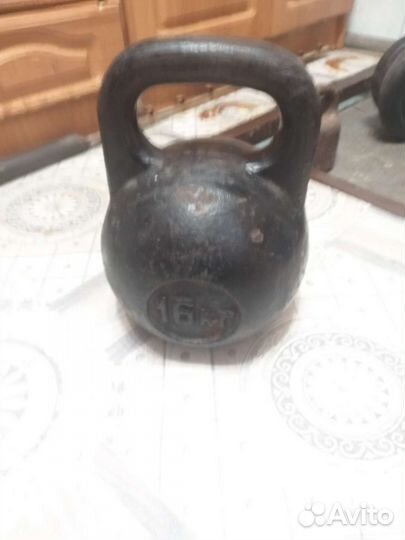 Гантели разборные, гиря 16 кг