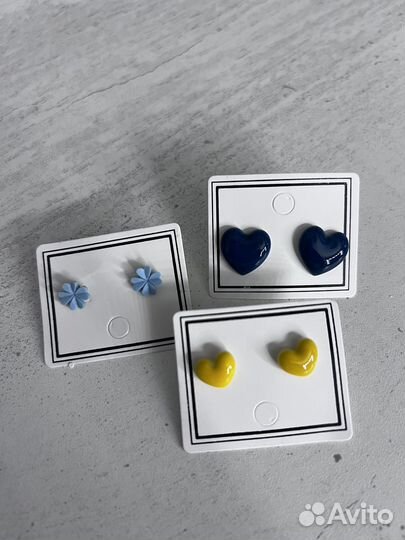 Серьги три пары