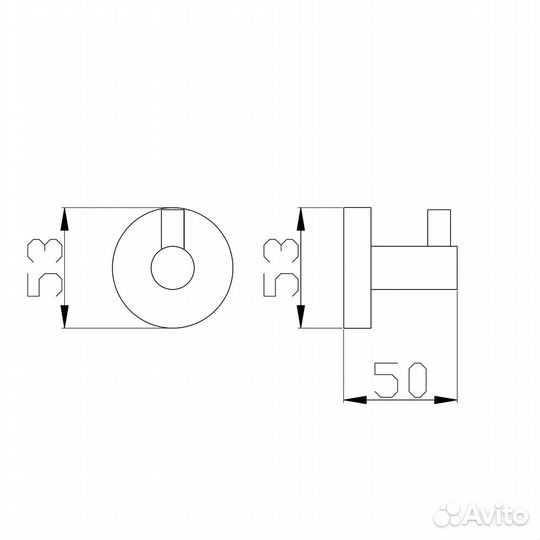 Крючок настен. розов. золото глянец COA0100ZRL