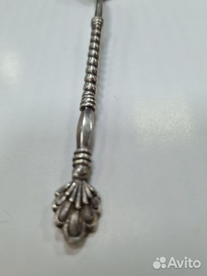 Чайная ложка, серебро 875 пробы. Молотобое