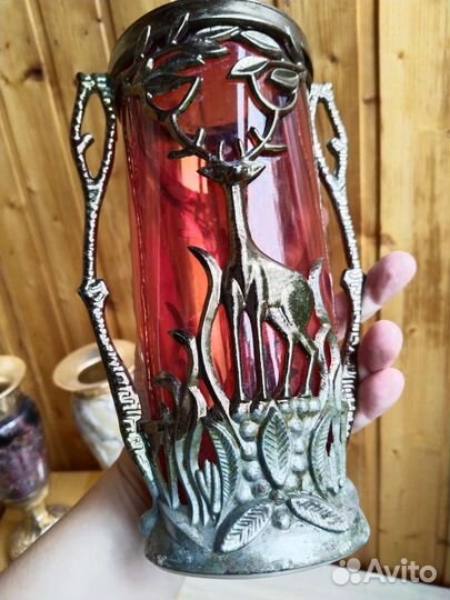 Вазы из цветного стекла СССР