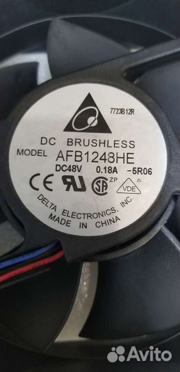 Вентилятор 48v 0.18a 120мм серверный