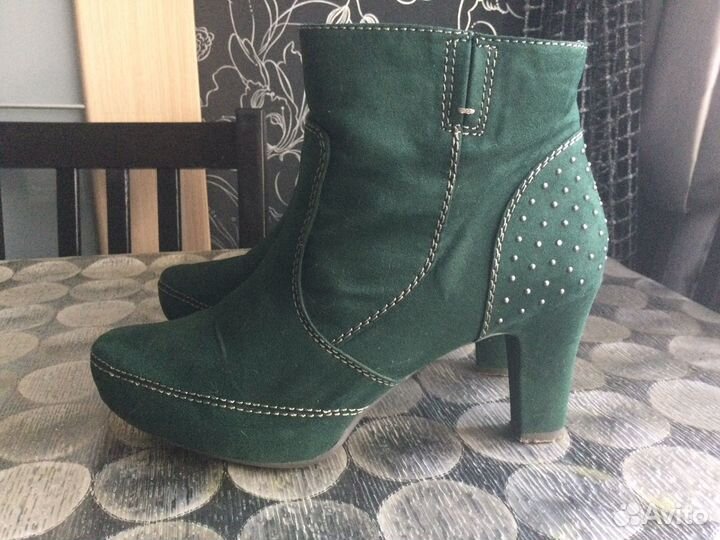 Сапоги нат / замша 38, ботильоны 40