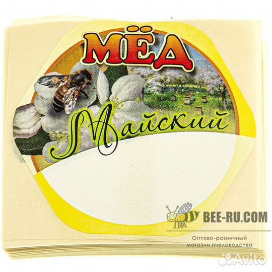 100 шт. Этикетка Мед Майский