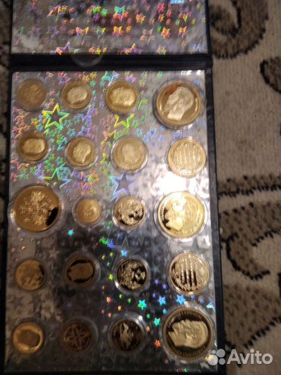 Копии царских монет в позолоте