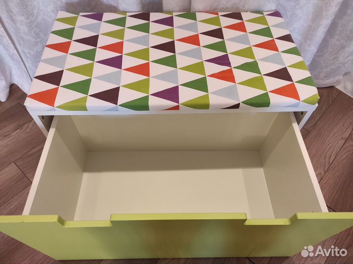 Скамья-ящик для игрушек IKEA Stuva зеленый
