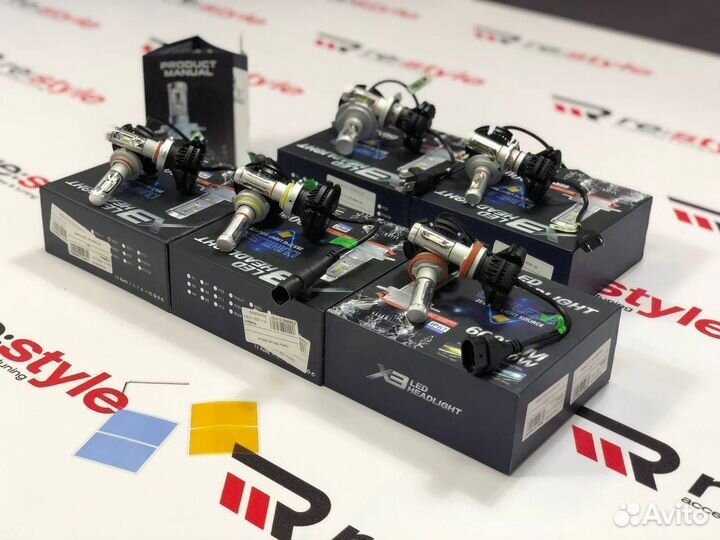 Лампы HB3 (9005) LED 6000 LM X3