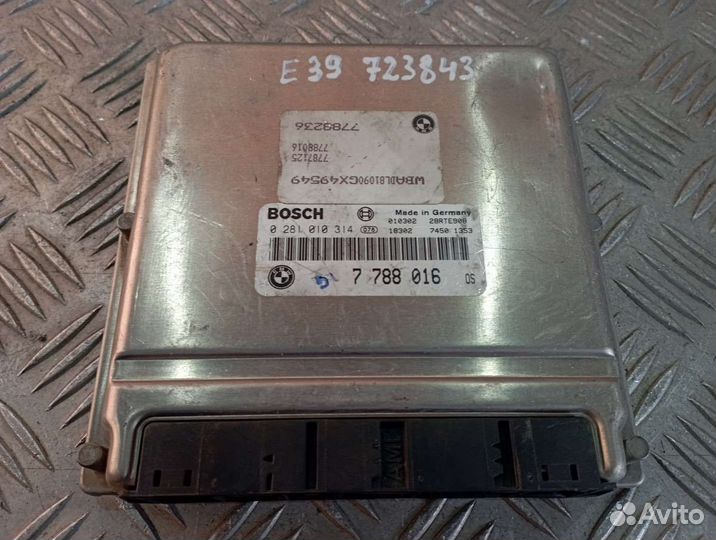 Блок управления двигателем BMW 5 E39 7788016, 0281010314 Дизель 3.0 2001
