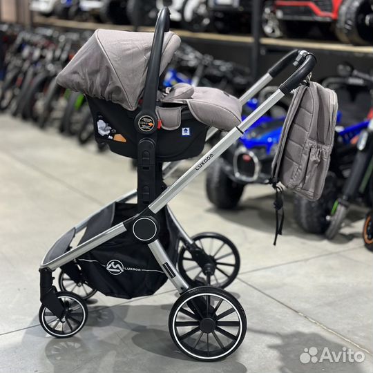 Детская коляска Luxmom 780 3в1 серый