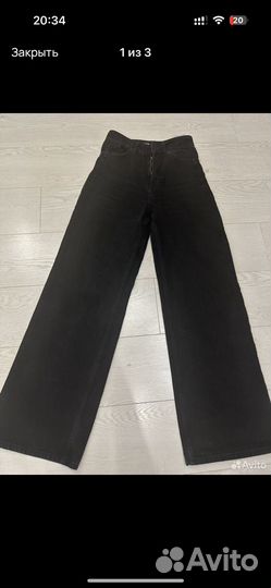 Джинсы zara wide leg 36