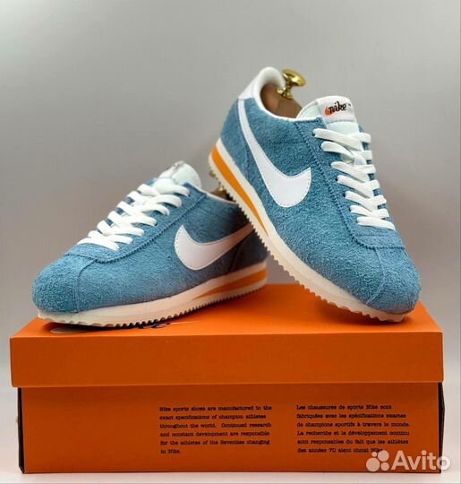 Кеды Nike cortez голубые женские