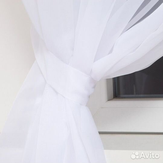 Тюль с подхватом и ламбрекеном 'Бабочки' 250х200см