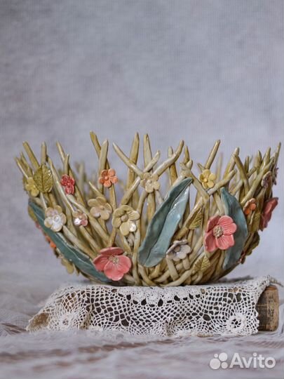 Ваза керамическая ручная работа фруктовница